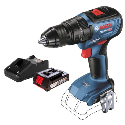 Wiertarko-wkrętarka BOSCH Professional GSB 18V-50 06019H5102 + Ładowarka BOSCH Professional GAL 18V-40 1600A019RJ + Akumulator BOSCH Professional GBA 1600Z00036 2Ah 18V