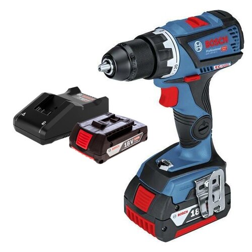Wiertarko-wkrętarka BOSCH Professional GSB 18V-60 C 06019G2102 + Ładowarka BOSCH Professional GAL 18V-40 1600A019RJ + Akumulator BOSCH Professional GBA 1600Z00036 2Ah 18V