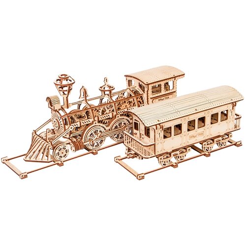 Zabawka drewniana WOOD TRICK Vintage Machinery 3D Locomotive R17 WDTK022 (405 elementów)