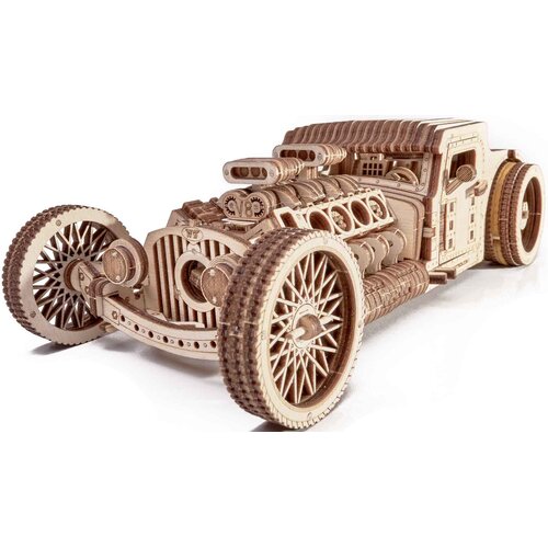 Zabawka drewniana WOOD TRICK Vintage Machinery 3D Hot Rod WDTK023 (280 elementów)