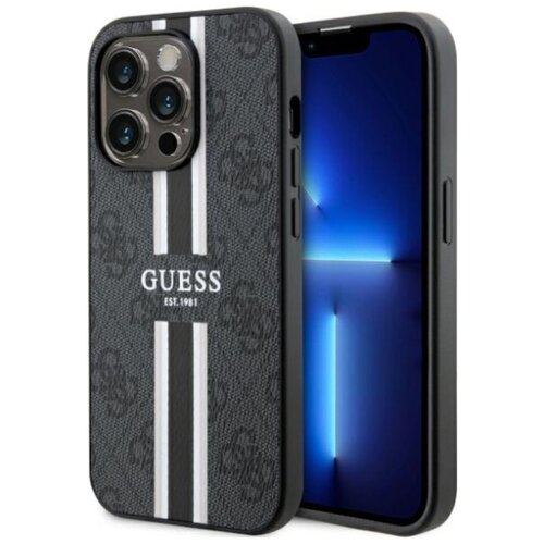 Etui GUESS 4G Printed Stripes MagSafe do Apple iPhone 14 Pro Czarny