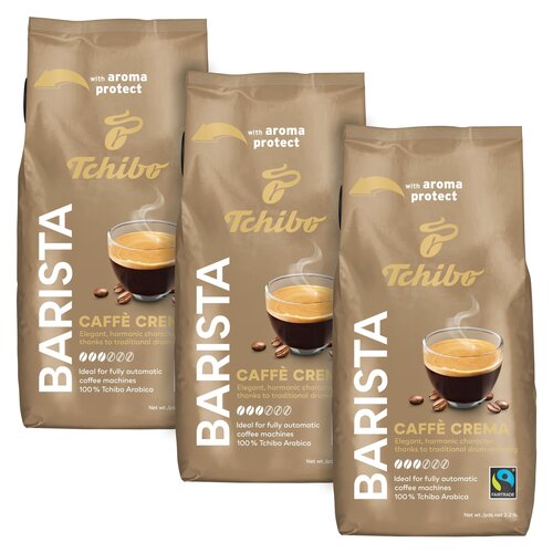 Kawa ziarnista TCHIBO Barista Cafe Crema Arabica 3 x 1 kg