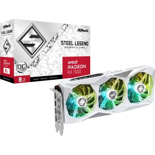 Karta graficzna ASROCK Radeon RX 7600 Steel Legend OC 8GB