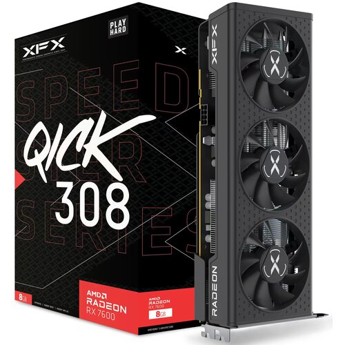 Karta graficzna XFX Radeon RX 7600 Speedster QICK 308 8GB Black Edition