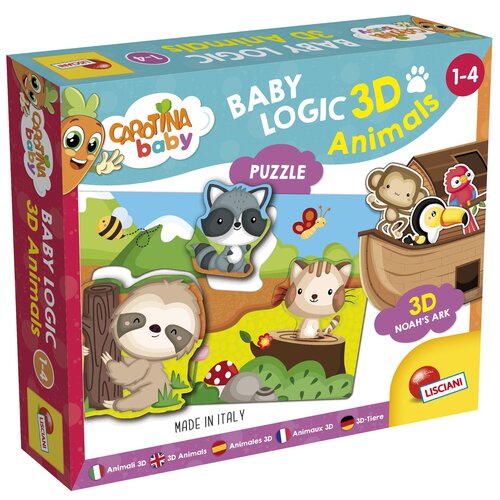Puzzle LISCIANI Carotina Baby Logic 3D Zwierzęta 304-92536 (32 elementy)