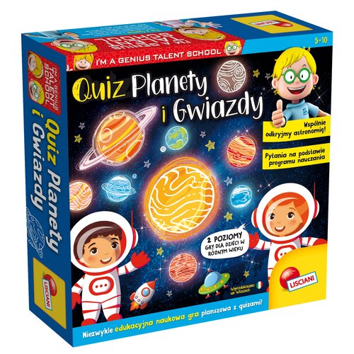 Gra edukacyjna LISCIANI I'm a Genius Quiz Planety i Gwiazdy 304-PL89284