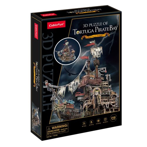 Puzzle 3D CUBIC FUN Statki Zatoka Piratów T4039H (218 elementów)