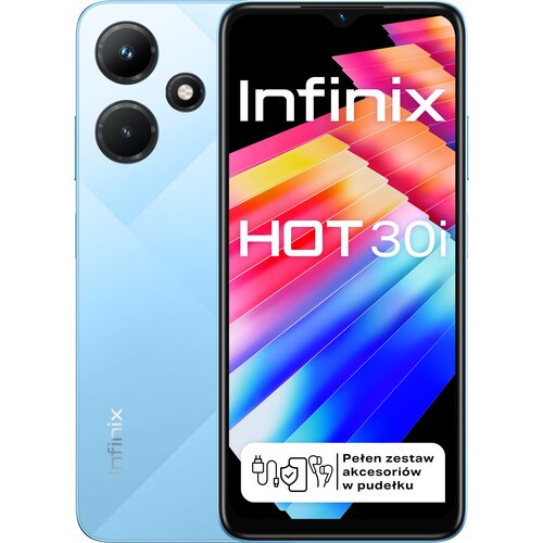 Smartfon INFINIX Hot 30i 4/128GB 6.6" 90Hz Niebieski X669D