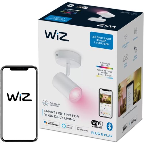 Reflektor WIZ Imageo 1X5W W 22-65K RGB Biały Wi-Fi/Bluetooth
