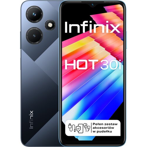 Smartfon INFINIX Hot 30i 4/128GB 6.6" 90Hz Czarny X669D