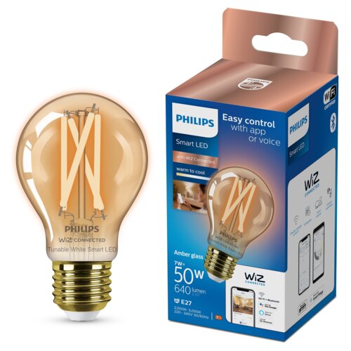 Inteligentna żarówka LED PHILIPS WFB 920-50 AMB 1PF 6 7W E27 Wi-Fi