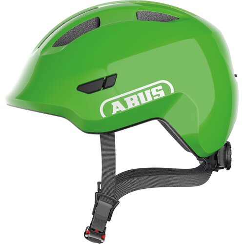 Kask rowerowy ABUS Smiley 3.0 LED Shiny Zielony dla Dzieci (rozmiar M)