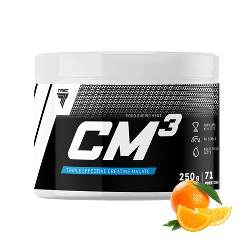 Jabłczan kreatyny TREC NUTRITION CM3 Powder Pomarańczowy (250 g)