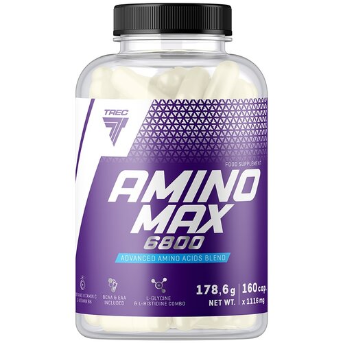 Aminokwasy BCAA i EAA TREC NUTRITION Amino Max 6800 (160 kapsułek)