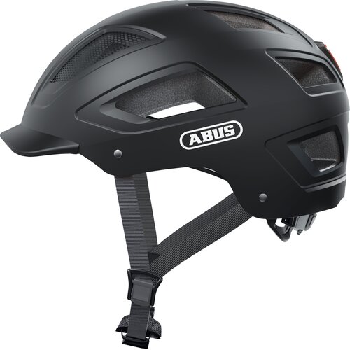 Kask rowerowy ABUS Hyban 2.0 Velvet Czarny Miejski z lampką (rozmiar L)