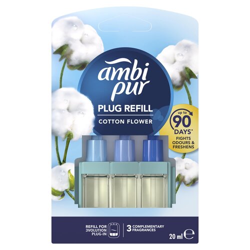 Wkład do odświeżacza powietrza AMBI PUR Bawełniany Kwiat 20 ml