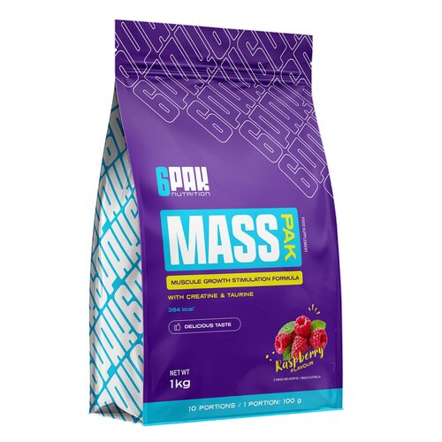 Gainer 6PAK Mass Pak Malinowy (1000 g)