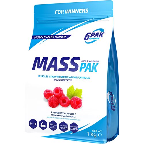 Gainer 6PAK Mass Pak Malinowy (1000 g)
