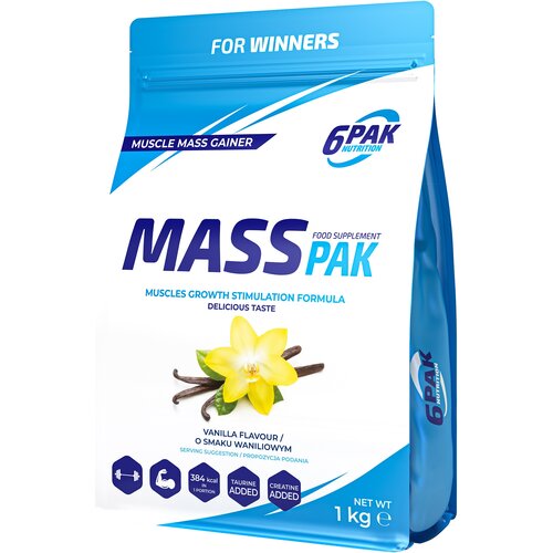 Gainer 6PAK Mass Pak Waniliowy (1000 g)