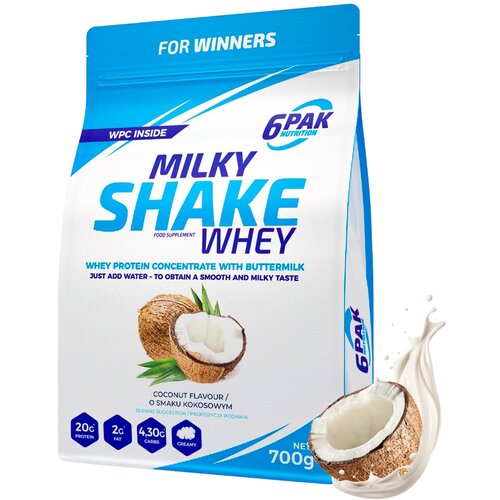 Odżywka białkowa 6PAK Milky Shake Whey Kokosowy (700 g)