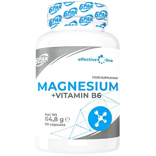 Kompleks witamin 6PAK Magnez + B6 (90 kapsułek)
