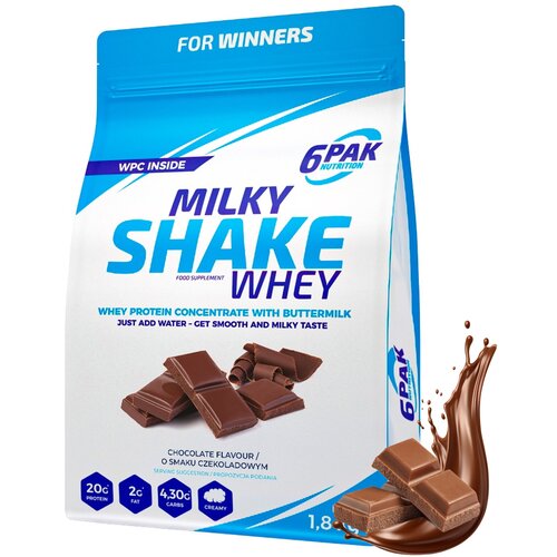 Odżywka białkowa 6PAK Milky Shake Whey Czekoladowy (1800 g)