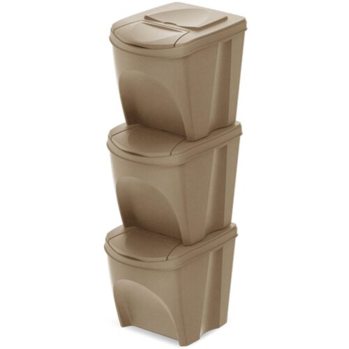 Kosza na śmieci PROSPERPLAST Sortibox IKWB25S3W  (3x25l) Naturo Eco