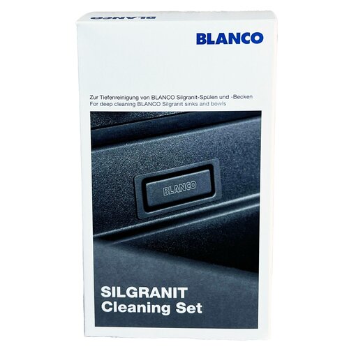 Zestaw do czyszczenia Silgranitu BLANCO 527033 (DailyClean + 150 ml + DeepClean 250ml + Spontex gąbka x 2 szt.)