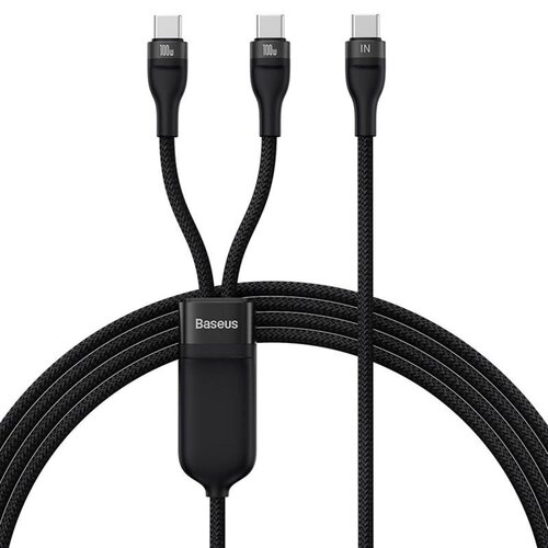 Kabel USB-C - 2 x USB-C BASEUS Flash Series 100W 1.5 m Czarny