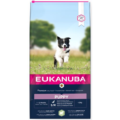 Karma dla psa EUKANUBA Puppy Small & Medium Breeds Jagnięcina z ryżem 12 kg