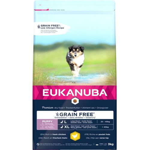 Karma dla psa EUKANUBA Grain Free Puppy Large Breeds Kurczak 3 kg