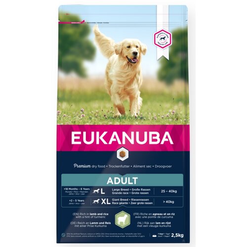Karma dla psa EUKANUBA Adult Large Breeds Adult Jagnięcina z ryżem 2.5 kg