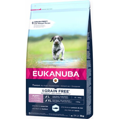Karma dla psa EUKANUBA Grain Free Puppy Large Breeds Ryba Oceaniczna 3 kg