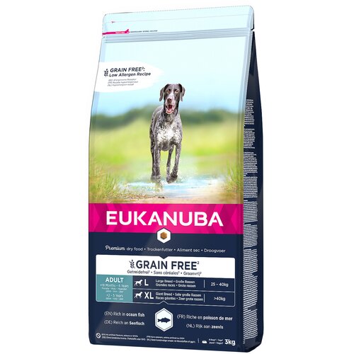 Karma dla psa EUKANUBA Grain Free Adult Large Breeds Ryby Oceaniczne 3 kg