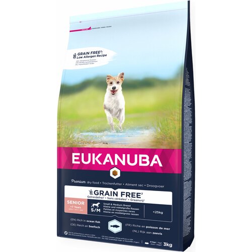 Karma dla psa EUKANUBA Grain Free Senior Medium Breeds Ryba Oceaniczna 3 kg