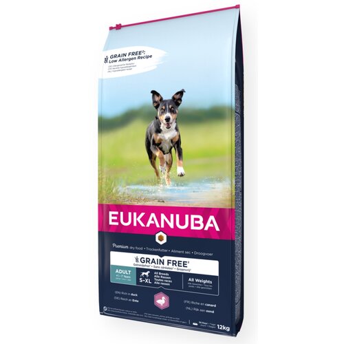 Karma dla psa EUKANUBA Grain Free Adult Kaczka 12 kg