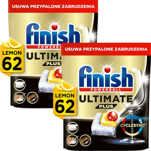 Kapsułki do zmywarek FINISH Powerball Ultimate Plus All in 1 Lemon - 124 szt.