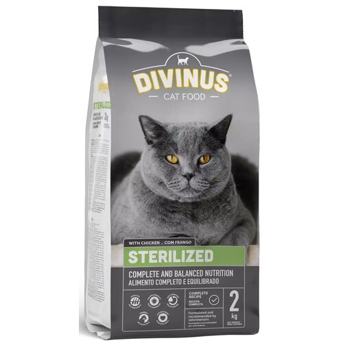 Karma dla kota DIVINUS Cat Sterilized Kurczak 2 kg