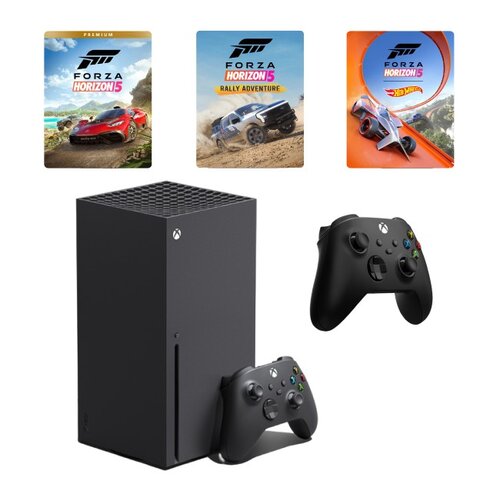 Konsola MICROSOFT XBOX Series X + Forza Horizon 5 Ultimate Edition + Kontroler MICROSOFT bezprzewodowy Xbox Carbon Black