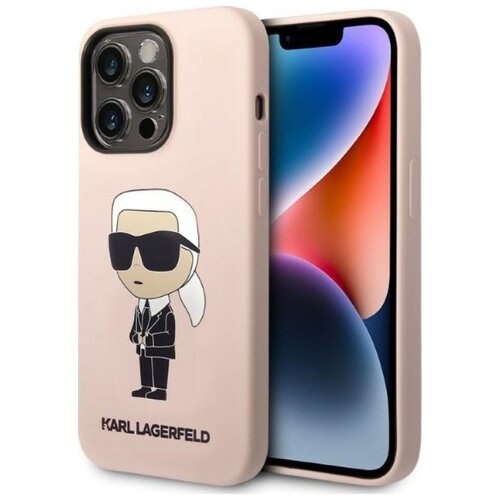 Etui KARL LAGERFELD Silicone NFT Ikonik MagSafe do Apple iPhone 14 Pro Max Różowy