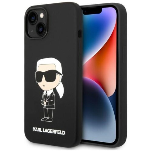 Etui KARL LAGERFELD Silicone NFT Ikonik do Apple iPhone 14 Plus Czarny