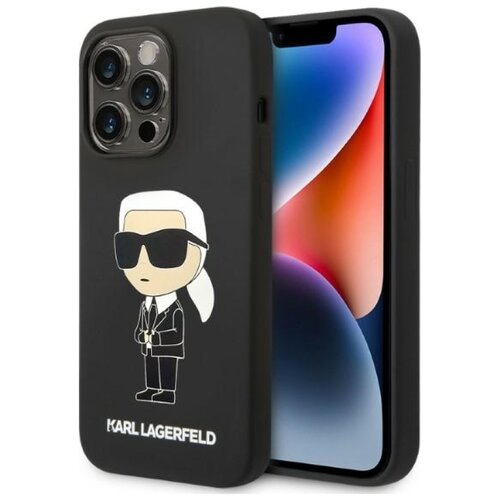 Etui KARL LAGERFELD Silicone NFT Ikonik do Apple iPhone 14 Pro Czarny
