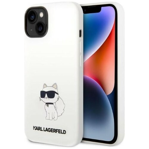 Etui KARL LAGERFELD Silicone NFT Choupette do Apple iPhone 14 Plus Biały