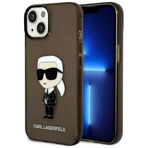 Etui KARL LAGERFELD IML NFT Ikonik do Apple iPhone 14 Plus Czarno-przezroczysty