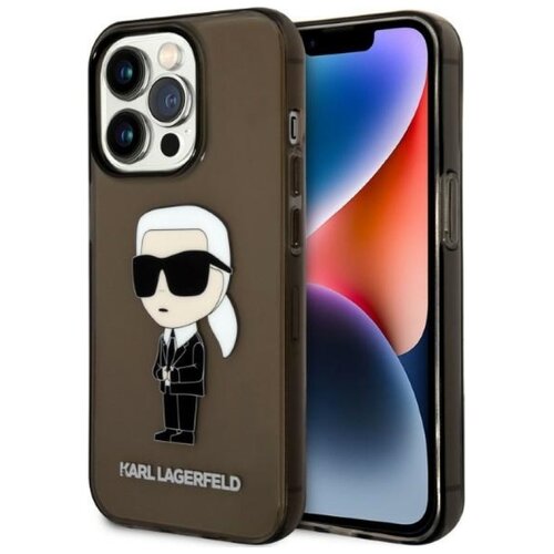 Etui KARL LAGERFELD IML NFT Ikonik do Apple iPhone 14 Pro Czarno-przezroczysty