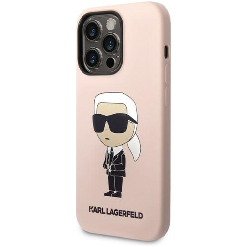 Etui KARL LAGERFELD Silicone Ikonik do Apple iPhone 14 Pro Różowy