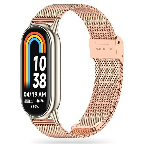Pasek TECH-PROTECT MilaneseBand do Xiaomi Smart Band 8/8 NFC/9/9 NFC Różowe złoto