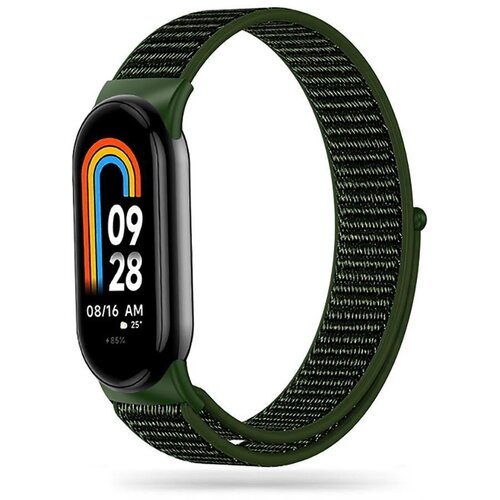 Pasek TECH-PROTECT Nylon do Xiaomi Smart Band 8/8 NFC Czarno-zielony
