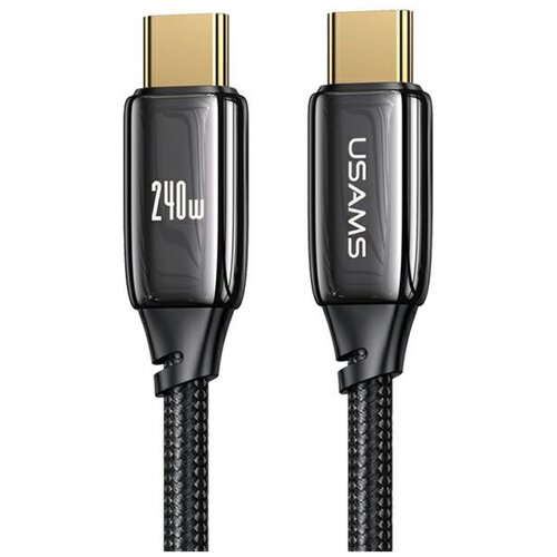Kabel USB-C - USB-C USAMS SJ580USB01 240W 1.2 m Czarny