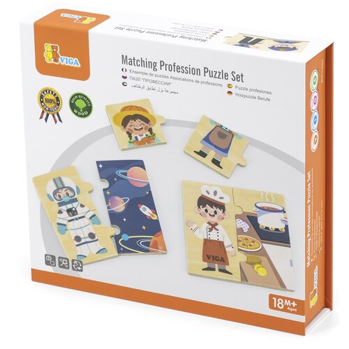 Puzzle VIGA Łamigłówka dopasowywanie zawodów 44650 (24 elementy)